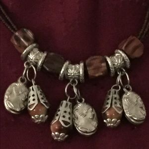 Cute Camille Silver & Bead Vintage Style Necklace